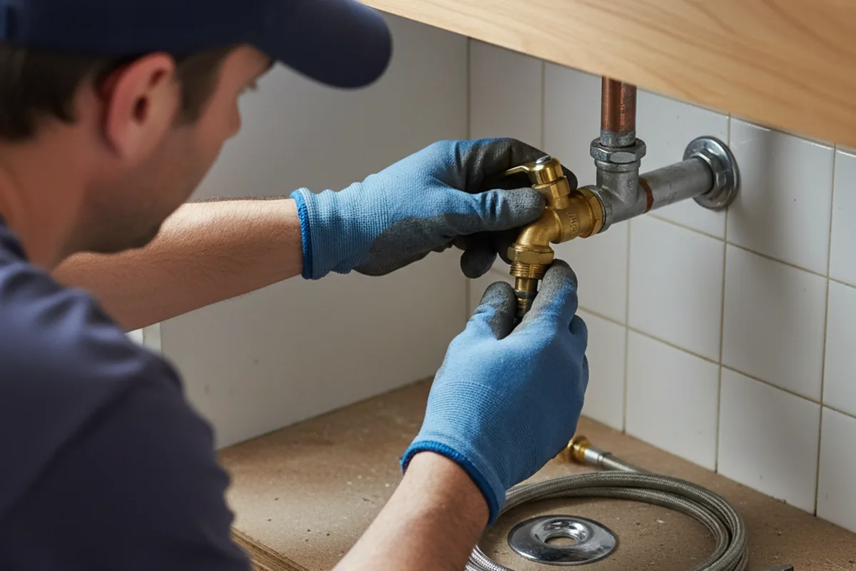 Shutoff valve and fitting work during Emergency Plumbing in Turners Falls